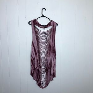 Glitz Tie Dye Cut Out Tank Sz M‎